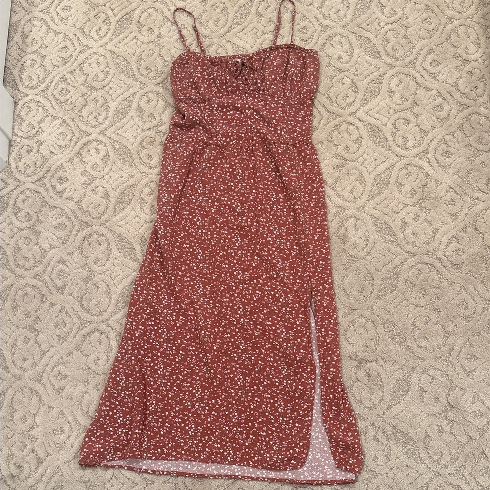 Hollister Brown Floral Midi Dress *BUNDLE*